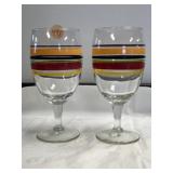 Libbey Fiesta Mambo striped goblets