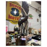 23' hand-carved wooden eagle statue, top of wing