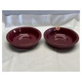 Fiesta Cinnabar color bowls