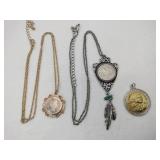Coin pendant necklaces