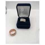 2 Danbury Mint coppertone rings