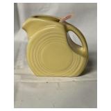 Fiesta mini disk pitcher, pale yellow or daffodil
