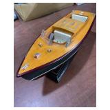model of a Chris-Craft Riviera wooden speedboat