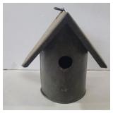 Galvanized bird house 6.5in tall