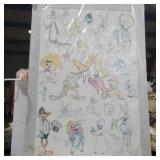Looney tunes drawings by Virgil Ross 39in x 28in