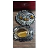 2 decorative Tigers eye belt buckles