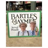 Bartles & Jaymes 'Served Proudly' sign 18x21