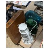 Decorative lanterns and wooden cigar box