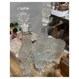 vintage Anchor Hocking Wexford glass decanter set