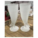 Indiana glass 'Powder Horn' pilsner glasses