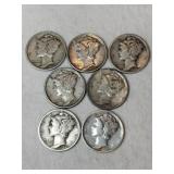 7 Mercury dimes