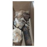 Drift wood, fossils and stones