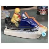 1972 Ezra Brooks snowmobile whiskey decanter