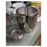 Stainless steel ice bucket with coasters set