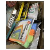 Mixed flat of of phone cases, microfiber cleaning