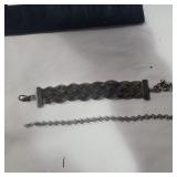 Sterling bracelet marked 925 .85 oztw and beaded