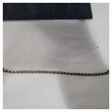 Sterling bracelet with gold tone and white stones