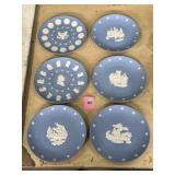 6 Wedgwood blue Jasperware American Independence