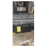 Large Stanley plastic trunk, with painting