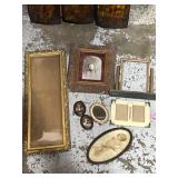 Victorian style ornate picture frames and cased