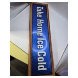 Take Home Ice Cold Sign 7 x 24'