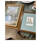 Two pieces of framed artwork