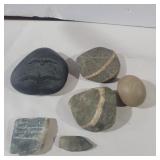 Wishing rocks, fossil, carved rock and rock