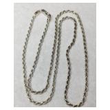 Silver rope chain marked 925.       .405oz