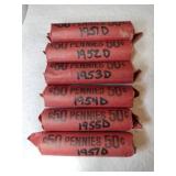 6 rolls wheat pennies mixed years