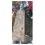 Wooden shop table with parker 63ï¿½ table vice,