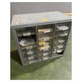 Metal small ports organizer with contents