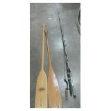 Boat oars , and fishing poles