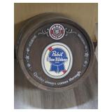 Pabst Blue Ribbon Beer Barrel Sign 16'