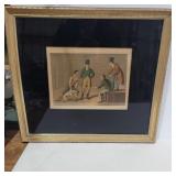 A match at badger and drawing a badger framed