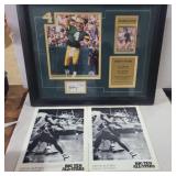 Framed Brett Favre rookie card and autograph and
