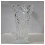 Large crystal vase 12in tall