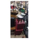 Rocking chair,  proforma workout machine,  lamps