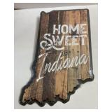 11 in x 17 in metal Indiana state sign