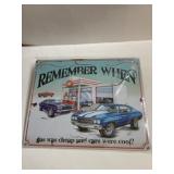 12 in x 15 in metal Remember When sign