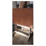 Adjustable top wooden art easel