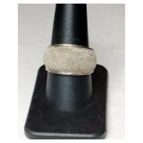 Silver bubble band marked 925 size 8.5.    .210oz