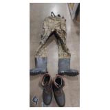 Camo waders s8ze 12 boots , and size 12 rocky