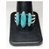 Navajo turquoise Ring  marked 925 Philippines