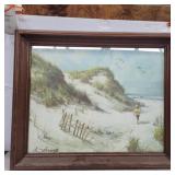 A day at the beach by adolf Sehring framed print