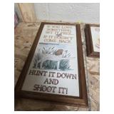 2 Hunting Pictures  Mancave Decor