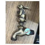 brass rabbit garden outdoor faucet