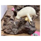 John Perry manatee mother and calf sculpture on a