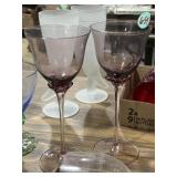 Mikasa Crystal Amethyst Tulip wine glasses