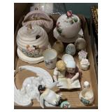 Assorted porcelain and ceramic figurines and