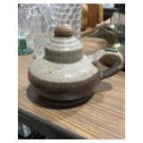 Signed UFO vase studio pottery